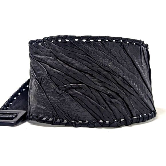 Artisan Leather Waist Cinch Belt - Picture 3 of 4